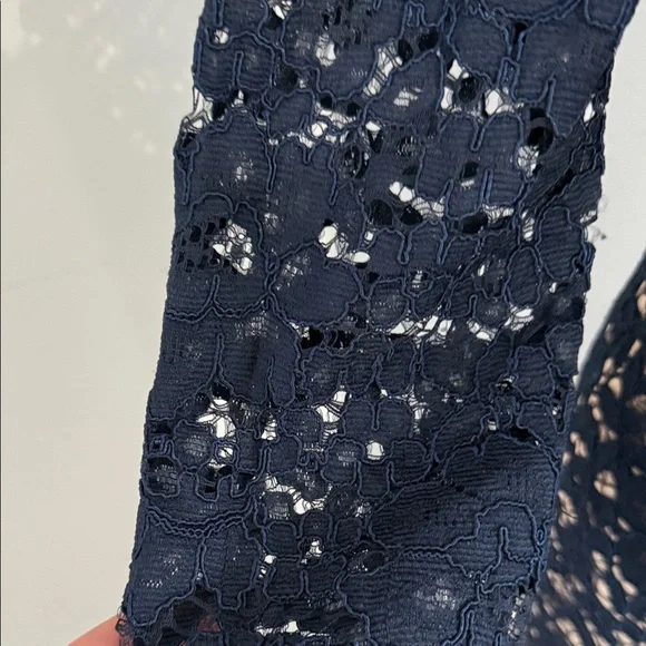 Flawless Vince Camuto Navy Lace Long Sleeve Dress - Picture 8 of 10